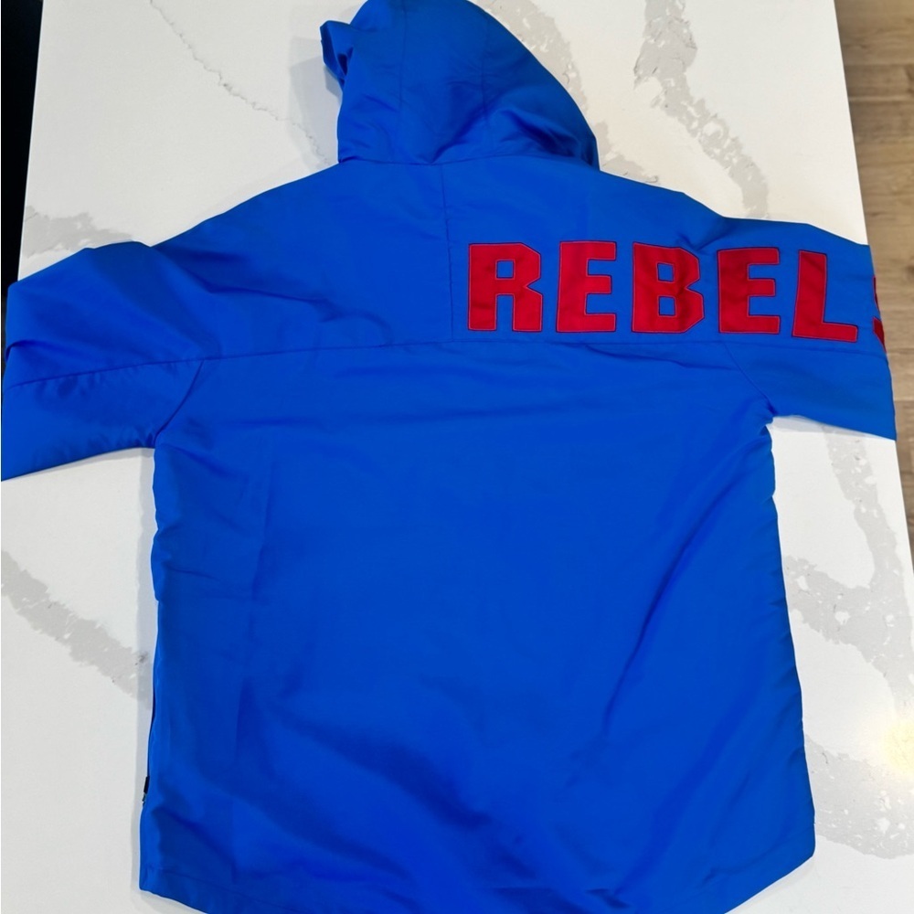 Colosseum Ole Ms Blue and Red Raincoat - Picture 6 of 12
